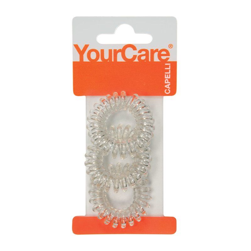 Spiral Silicone Elastic Bands 3 Pcs Transparent