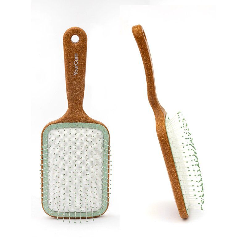 YourCare 6439CK brosse à cheveux et peigne Universel Brosse à cheveux rectangulaire Marron, Blanc 1 pièce(s)