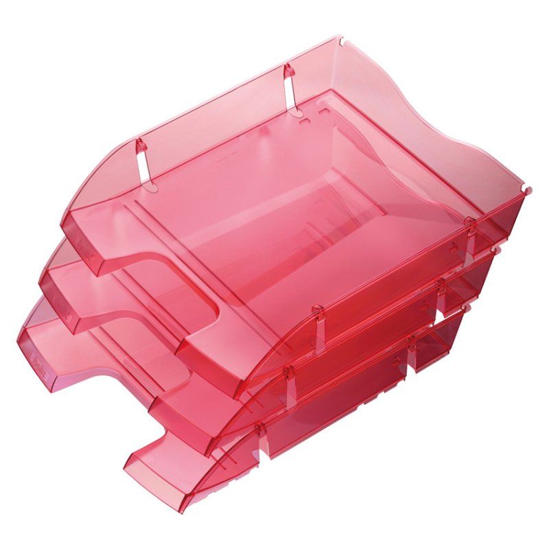 Helit H2363520 desk tray/organizer Polyethylene terephthalate (PET) Red