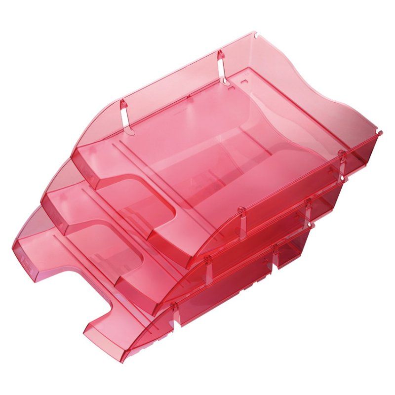 Helit H2363520 bac de rangement de bureau Polyéthylène téréphthalate (PET) Rouge