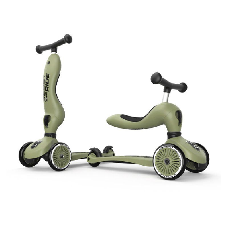 Scoot and Ride - 2 in 1 Balance Bike/ Scooter - Olive (SR-00001)