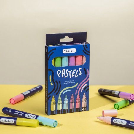 CrateIT - Pastel Markers 3mm - 6 pcs. (CR-T1132)