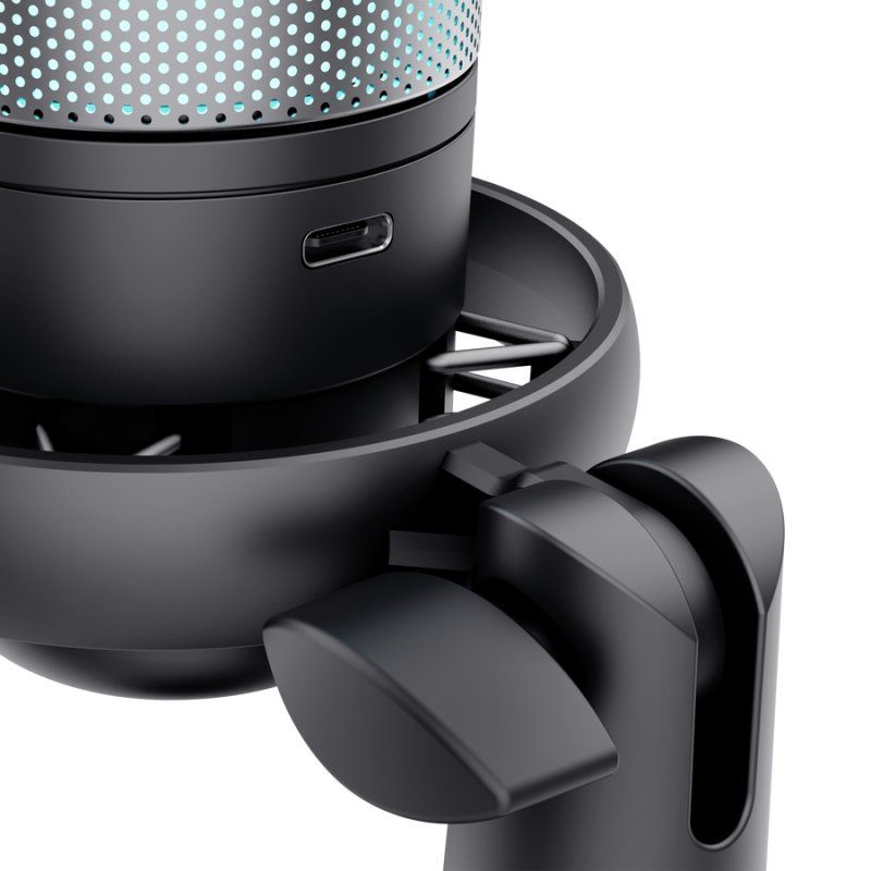 Trust Gaming GXT238 AURON USB Mikrofon schwarz Kompaktes und stylisch beleuchtetes USB-Mikrofon für Streaming