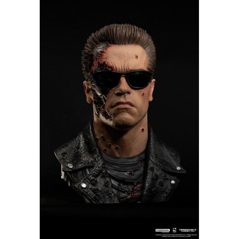 TERMINATOR 2 - T-800 Model 101 Endommangé - Masque Scale Art 1/1 47cm