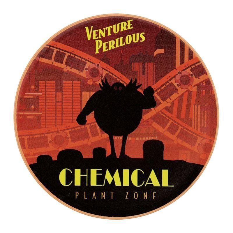 SONIC - 4 Dessous de Verres Gravés en Métal