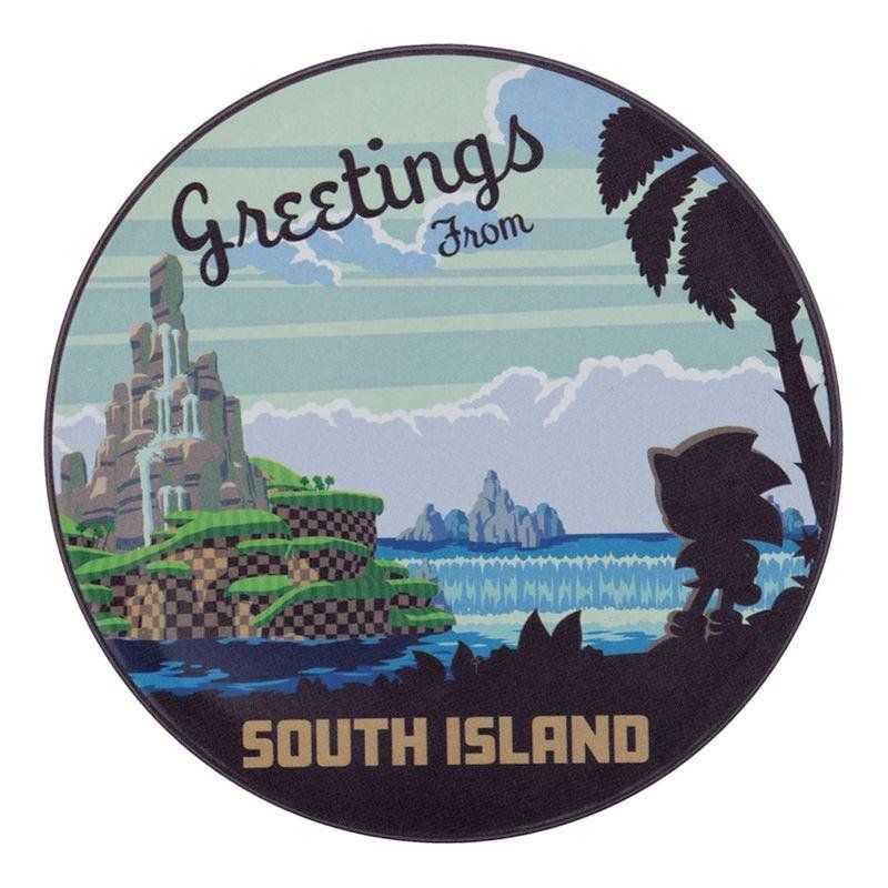 SONIC - 4 Dessous de Verres Gravés en Métal