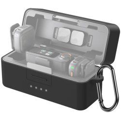 PULUZ Silicone Charging Case Protective Cover for DJI Mic 3 (Black)