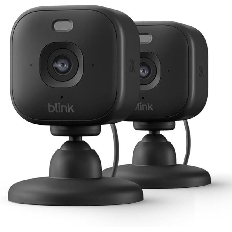 Blink Mini 2K 2er Pack Cube Caméra de sécurité IP Intérieure 2560 x 1440 pixels Bureau
