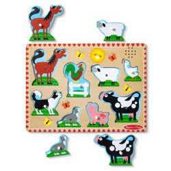 Melissa & Doug MPZ WPZ Farm Anml Sound Pzl8Pc GML Shape puzzle 8 pc(s) Animals