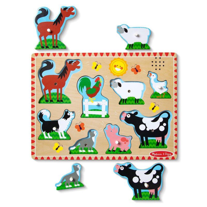 Melissa & Doug PUZZLE SONORE ANIMAUX DE LA FERME