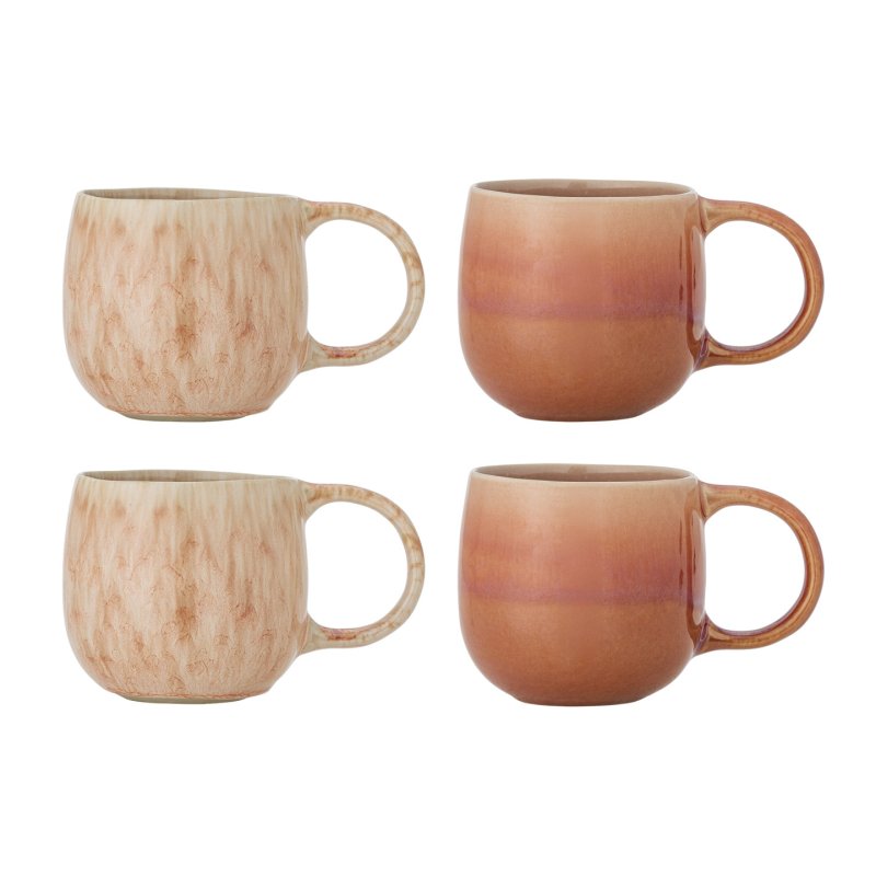 Bloomingville - Roselyn Cup - Rose - Set Of 4 - Stoneware