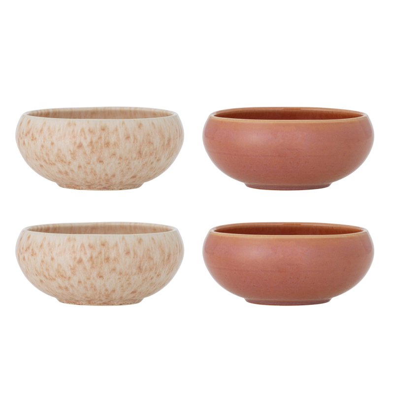 Bloomingville - Roselyn Bowl - Rose - Set Of 4 - Stoneware