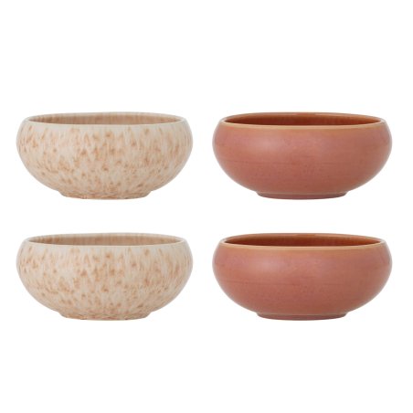 Bloomingville - Roselyn Bowl - Rose - Set Of 4 - Stoneware
