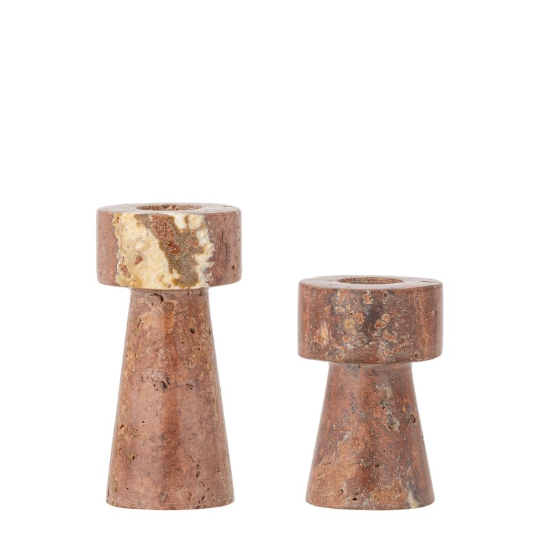 Bloomingville - Anneli Candle Holder - Rose - Travertine