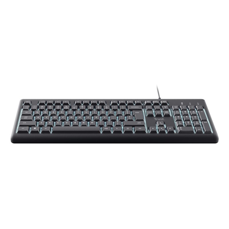 Trust Primo Beleuchtete keyboard Home/Office USB QWERTZ German Black