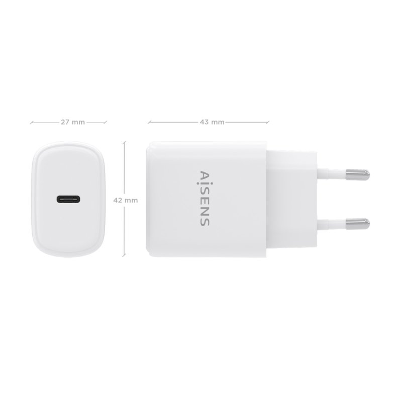 AISENS A110-0975 mobile device charger Digital camera, Mobile phone, Laptop, Smartphone, Tablet, Universal White AC