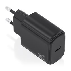 CARGADOR AISENS GAN 30W 1XUSB-C PD3.0 NEGRO