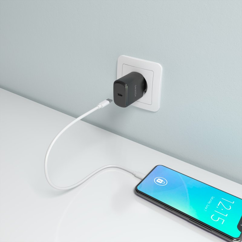 CARGADOR AISENS GAN 30W 1XUSB-C PD3.0 NEGRO