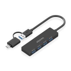 AISENS A109-0987 station d'accueil Avec fil USB 3.2 Gen 1 (3.1 Gen 1) Type-A Type-C Noir