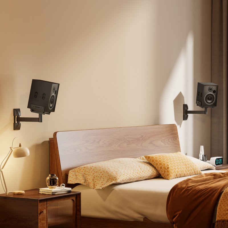 SOPORTE UNIVERSAL AISENS PARED GIRATORIO E INCLINABLE ALTAVOCES NEGRO
