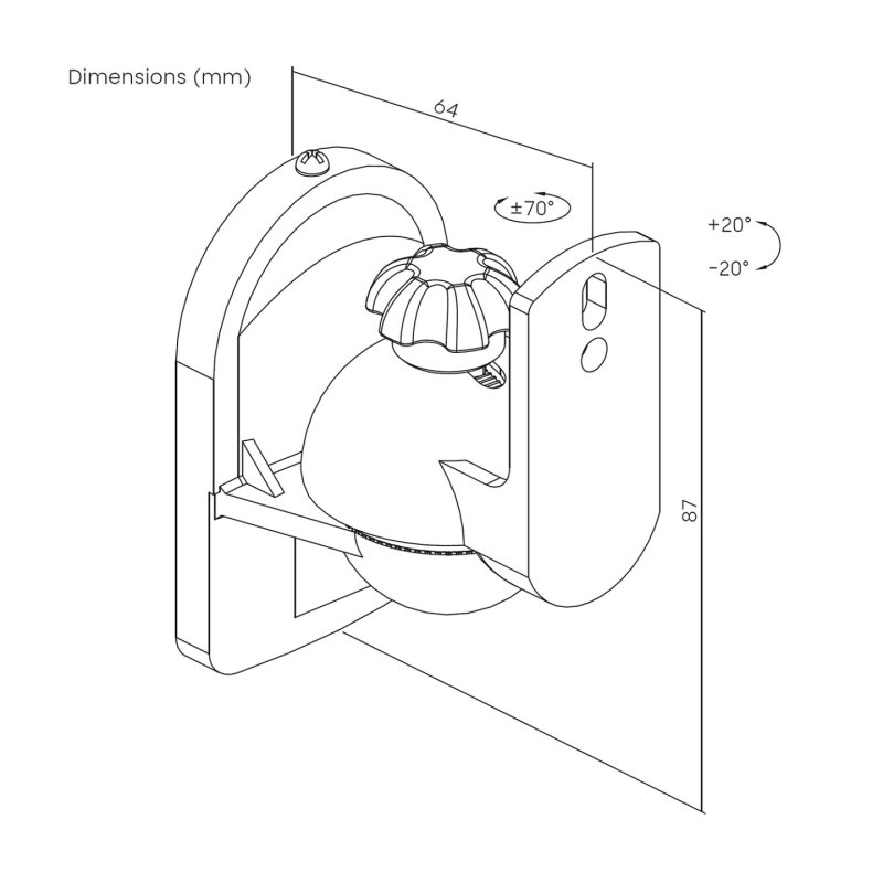 AISENS SPK06U-423 speaker mount Wall Black