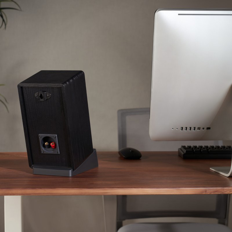 AISENS SPK07U-425 support de haut-parleurs Bureau, Table Acier Noir