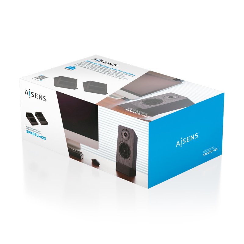 SOPORTE UNIVERSAL AISENS SOBREMESA ALTAVOCES NEGRO