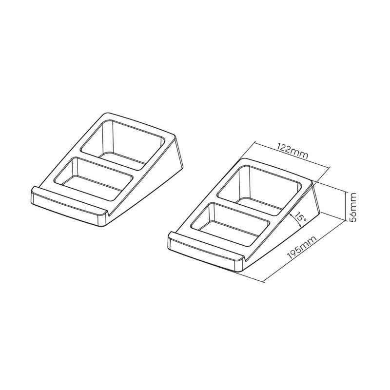 AISENS SPK07U-425 support de haut-parleurs Bureau, Table Acier Noir