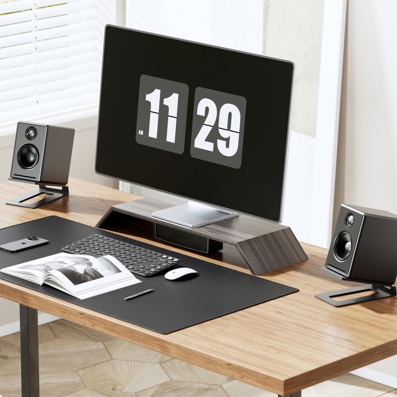 AISENS SPK08U-427 speaker mount Table, Desk Steel Black