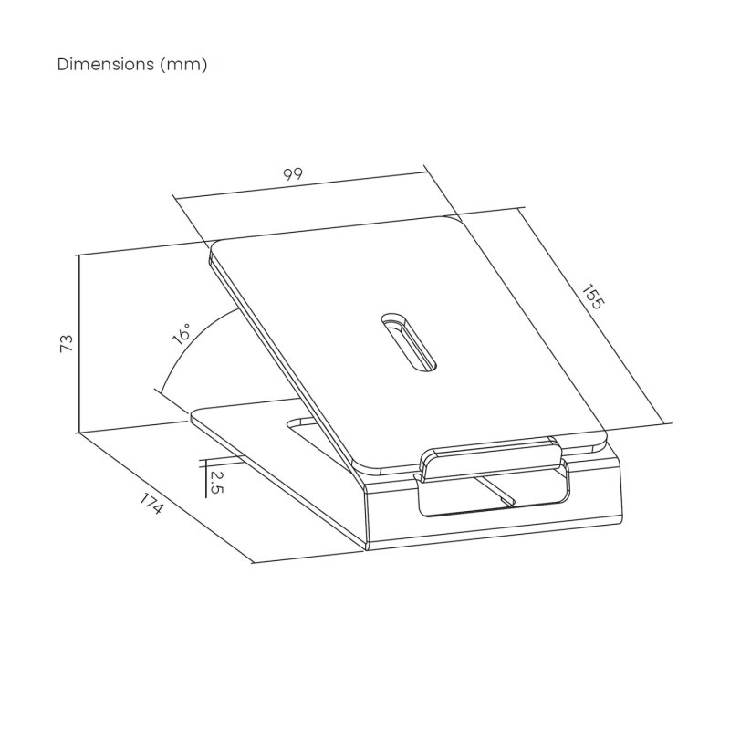 AISENS SPK08U-427 support de haut-parleurs Table, Bureau Acier Noir