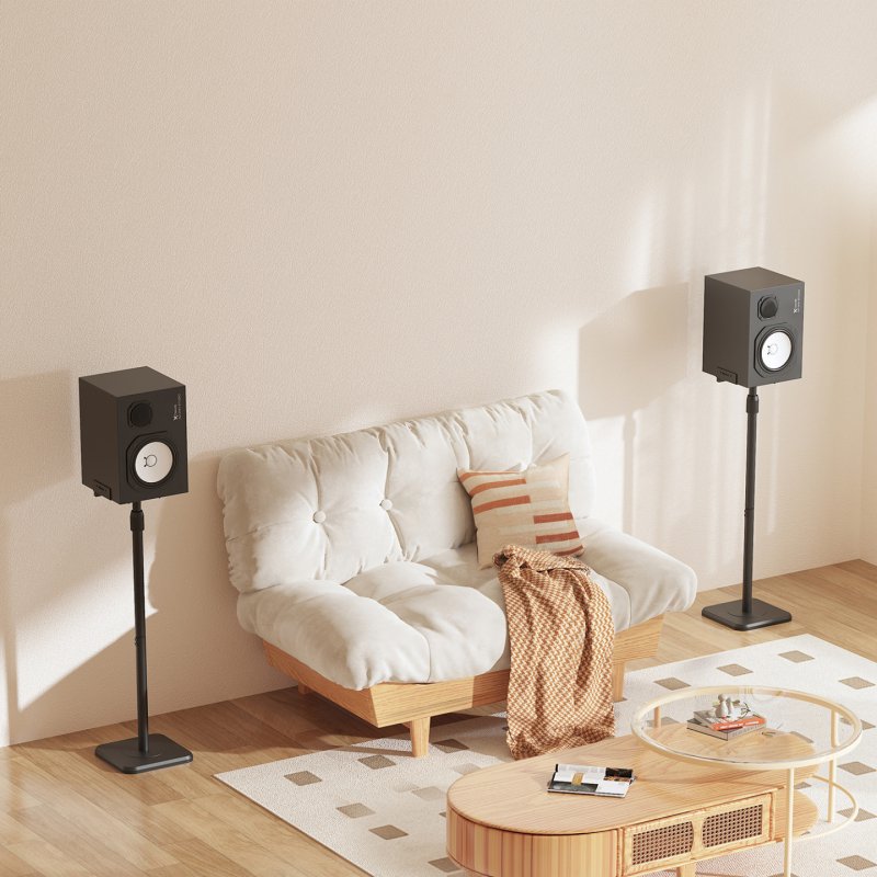 SOPORTE UNIVERSAL AISENS SUELO GIRATORIO E INCLINABLE ALTAVOCES NEGRO