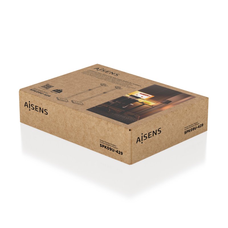 AISENS SPK09U-429 support de haut-parleurs Sol Acier Noir
