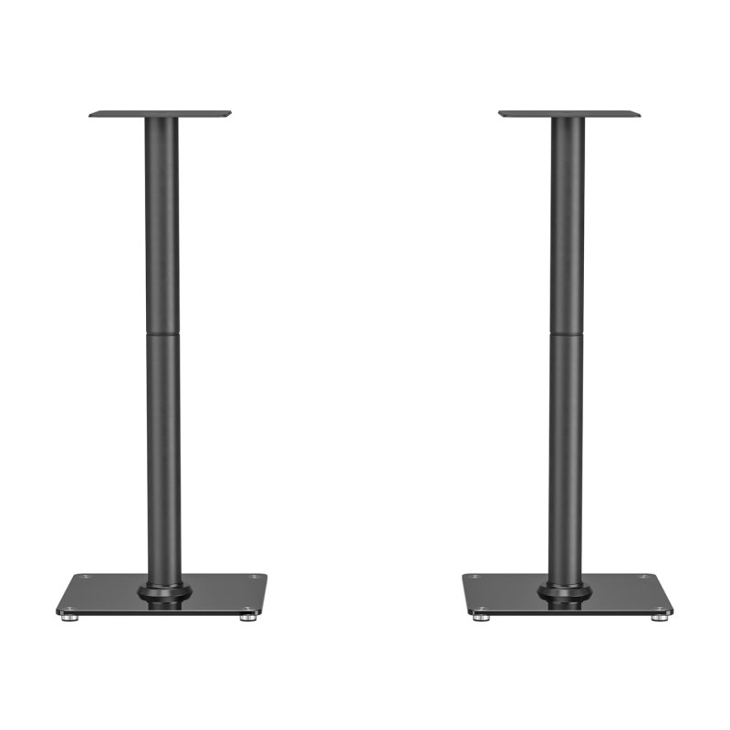 AISENS SPK11U-433 support de haut-parleurs Sol Acier, Verre Noir