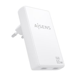AISENS ASCH-65W2P077-W chargeur d'appareils mobiles Caméra Numérique, Téléphone portable, Ordinateur portable,