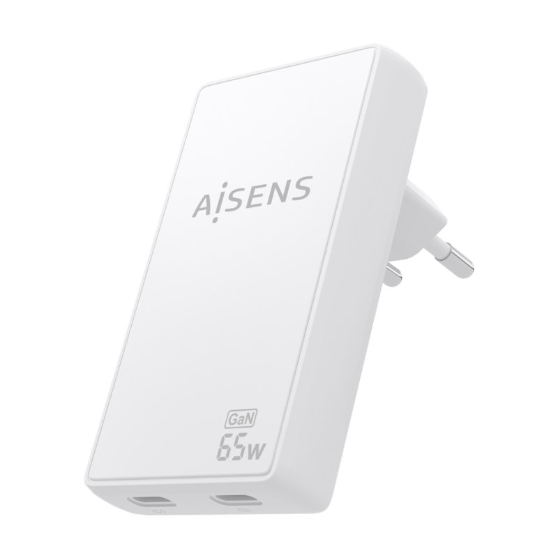 AISENS ASCH-65W2P077-W chargeur d'appareils mobiles Caméra Numérique, Téléphone portable, Ordinateur portable,