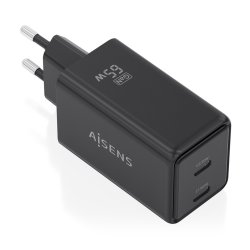 AISENS ASCH-65W2P079-BK mobile device charger Digital camera, Mobile phone, Laptop, Smartphone, Tablet, Universal Black