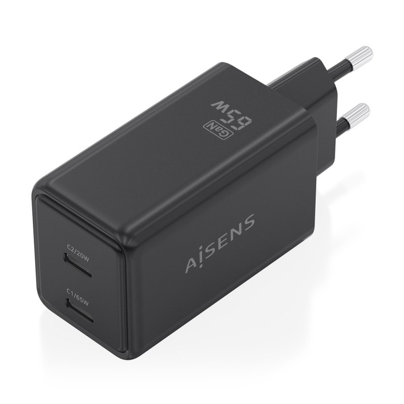 AISENS ASCH-65W2P079-BK mobile device charger Digital camera, Mobile phone, Laptop, Smartphone, Tablet, Universal Black