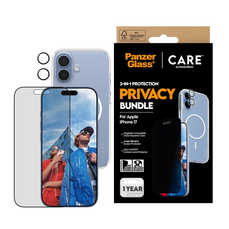 PanzerGlass | CARE by 3-in-1 Flagship Privacy Bundle iPhone 17