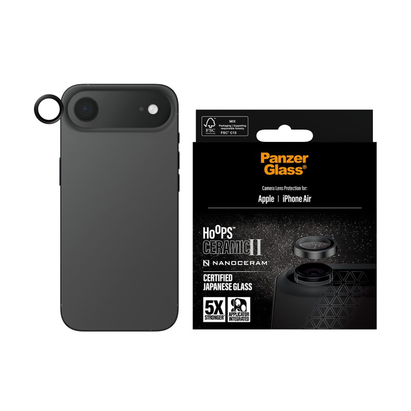 PanzerGlass Hoops Ceramic II Camera Lens Protector iPhone Air Protection d'écran transparent Apple 1 pièce(s)