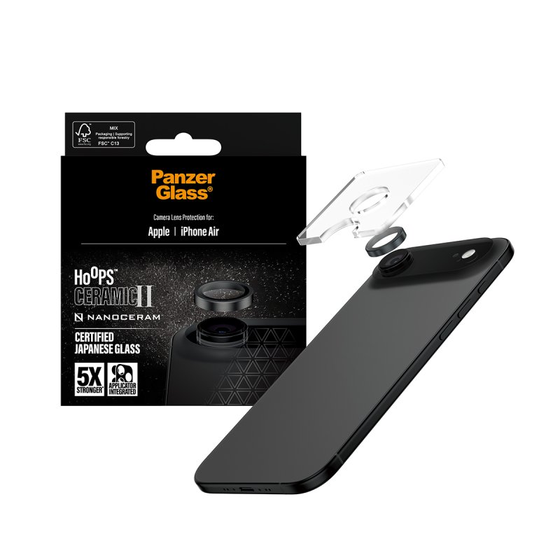 PanzerGlass Hoops Ceramic II Camera Lens Protector iPhone Air