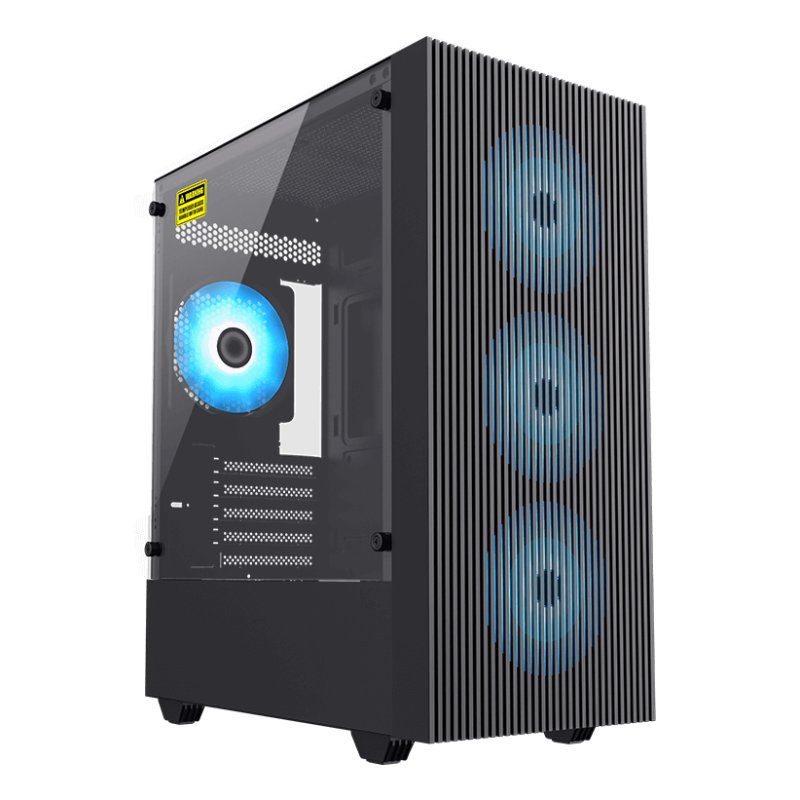 Boitier Mini Tour Micro ATX Gamemax Edge ARGB avec panneau vitré (Noir)
