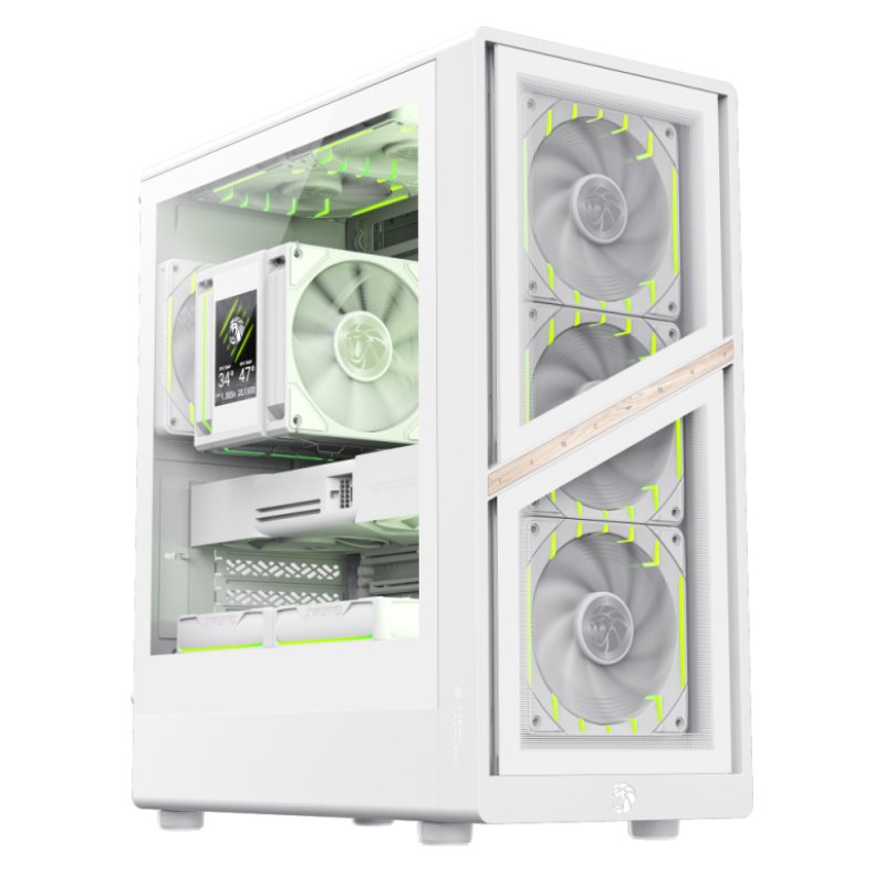 Boitier Mini Tour Micro ATX Gamemax Aeris 330 ARGB avec panneau vitré (Blanc)