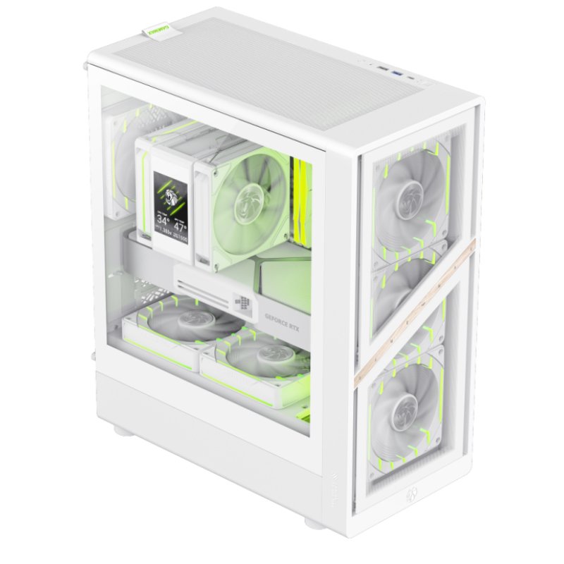 Boitier Mini Tour Micro ATX Gamemax Aeris 330 ARGB avec panneau vitré (Blanc)