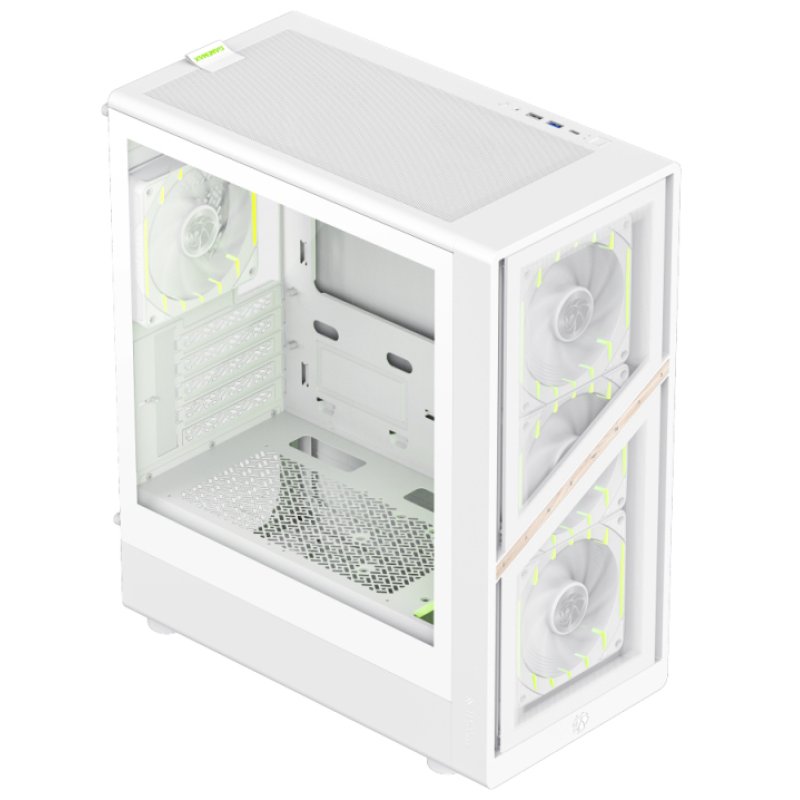 Boitier Mini Tour Micro ATX Gamemax Aeris 330 ARGB avec panneau vitré (Blanc)