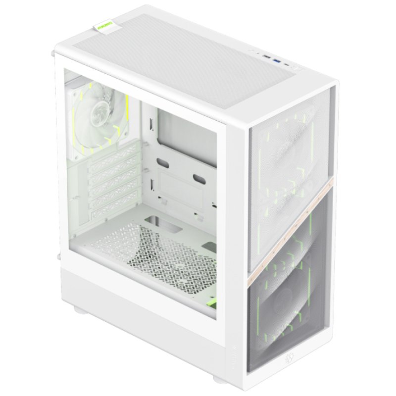 Boitier Mini Tour Micro ATX Gamemax Aeris 330 ARGB avec panneau vitré (Blanc