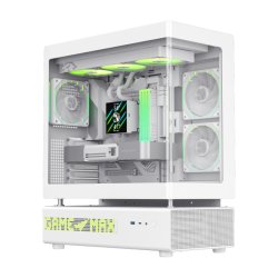 Boitier Moyen Tour ATX Gamemax N90 ARGB avec panneaux vitrés (Blanc)