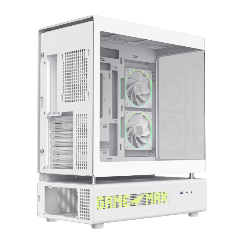 Boitier Moyen Tour ATX Gamemax N90 ARGB avec panneaux vitrés (Blanc)