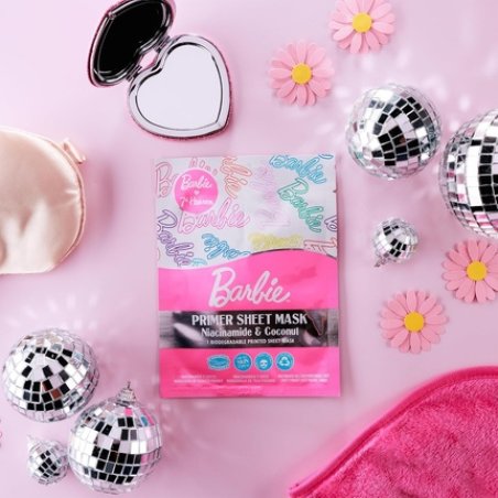 7th Heaven Barbie Primer Face Sheet Mask with Niacinamide and Coconut