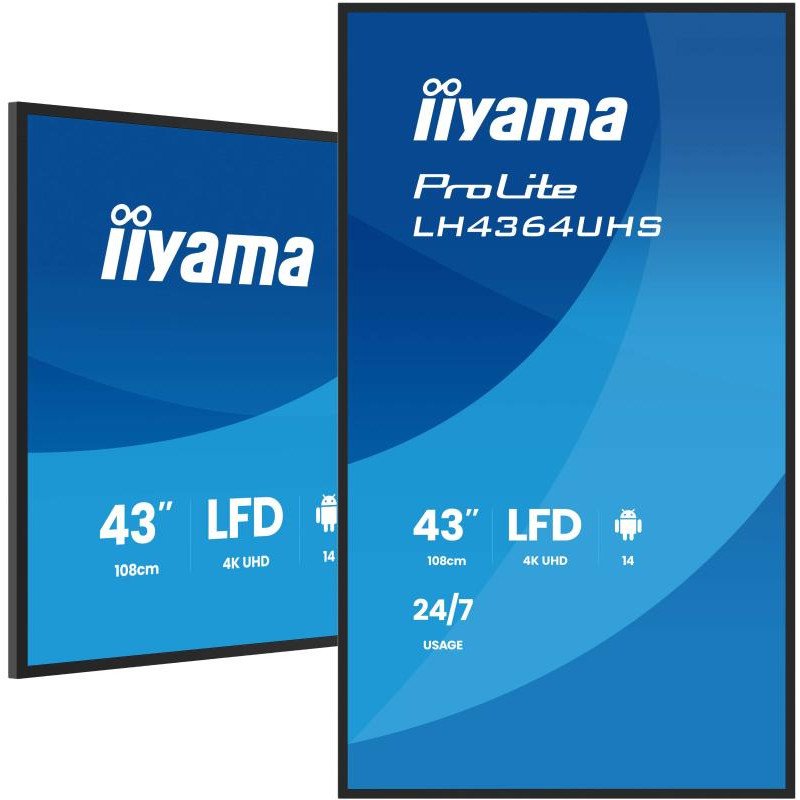 Moniteur 42.5" 4K IIYAMA LH4364UHS-B1AG