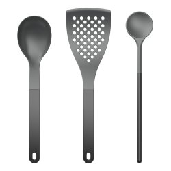 Rosti - Optima Kitchen Utensil - Set A – 3 Pieces - Black
